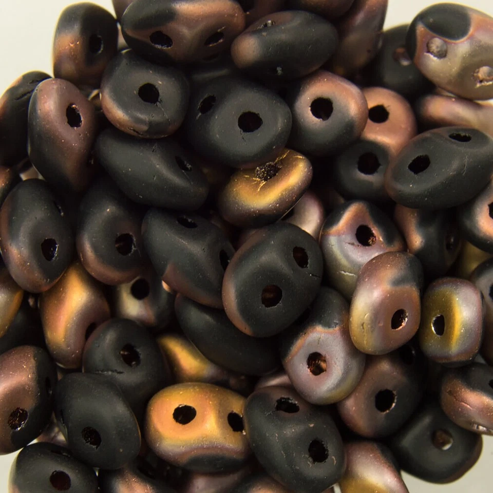 2/5MM MATUBO SUPERDUO Matte Apollo - Jet SuperDuo Beads - Image 1 of 1