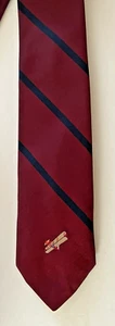 Vtg Necktie Smithsonian Collection by Schreter Wright Bros Glider Wine Stripe - Picture 1 of 7