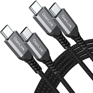 Paquete de 2 cables USB-C a USB-C de 60 W con carga rápida - Picture 1 of 6