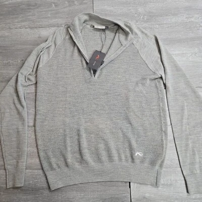 Kjus Men’s ½ Zip Sweater Gray Therma Yarn Knit Jersey Sleeve Mock Neck Size 50 - Image 1 of 4