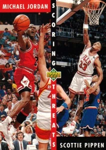 1992-93 Upper Deck #62a - Michael Jordan / Scottie Pippen ST, VAR 92-740 - Imagen 1 de 2