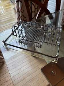 Vintage MCM Acrylic Tray Organizer Vanity Kitchen Desk Kitchen RARE - Picture 1 of 23