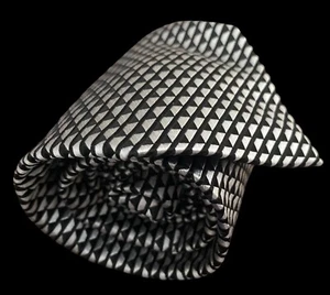 mens 100% silk handmade tie Benedetto black silver - Picture 1 of 10