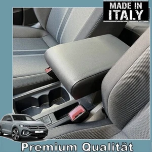Reposabrazos central para VW T-ROC cuero ecológico negro longitud ajustable volkswagen plus - Imagen 1 de 5