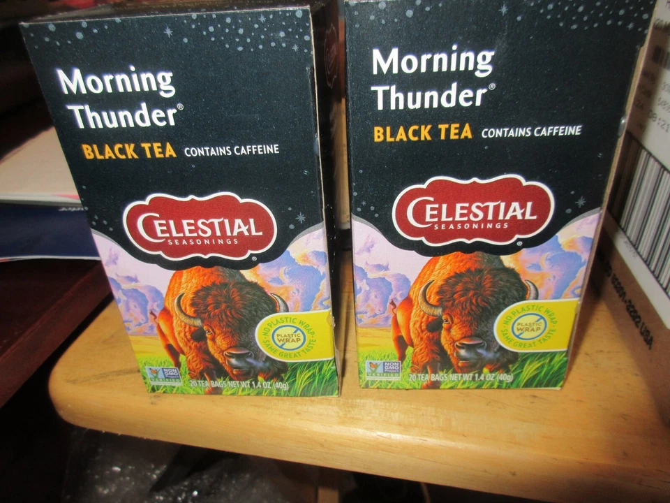 2-Condimentos Celestiales Morning Thunder Tea 20 bolsas cada 5/30/2026 Foto 1 de 1