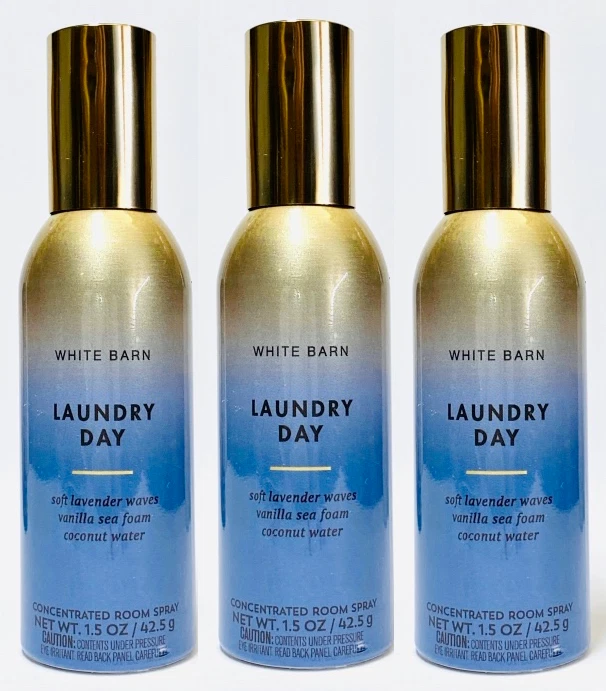 3x Bath & Body Works LAUNDRY DAY Concentrated Room Spray 1.5oz FREE SHIP!