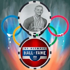 Don Schollander Swimming Olympian Collectible Poker Chip Button - Picture 1 of 2