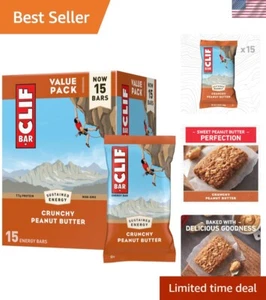 Crunchy Peanut Butter - Made with Organic Oats - Energy Bars - Non-GMO - Plan... - Picture 1 of 17
