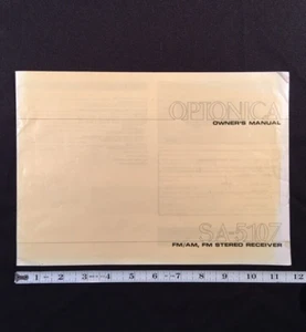 Receptor estéreo Optonica SA-5107 manual propietario original 14 páginas sa5107 - Imagen 1 de 12