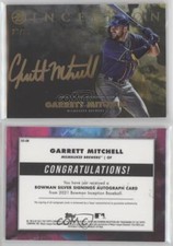 2021 Bowman Inception Gold Rainbow Foil /25 Garrett Mitchell #ISS-GM Auto
