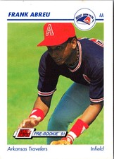 1991 Line Drive AA Frank Abreu #26 Arkansas Travelers