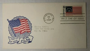 US FDC Sc# 1348 1st Day Issue Our Flag Bobby G Pittsburgh PA 1968 - Picture 1 of 2