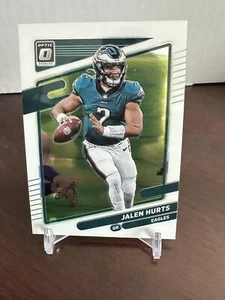 2021 Donruss Optic Football Base #9 Jalen Hurts - Philadelphia Eagles - Picture 1 of 2