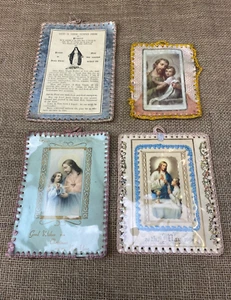 JOB LOT VINTAGE RELIGIOUS CATHOLIC PICTURES CARDS WALL HANGINGS - Picture 1 of 5