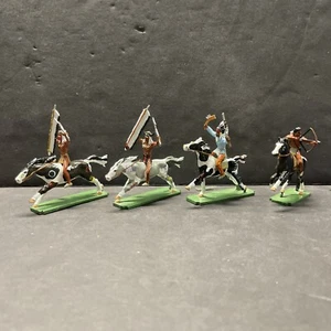 Ron Wall Miniatures Indian Sioux Solider Warrior Lead Figurines On Horse Set (4) - Bild 1 von 23