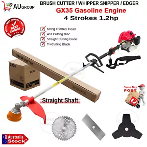 4 Stroke Brush Cutter Pole Whipper Snipper Lawn Mower Trimmer Edge Brushcutter - Picture 1 of 8