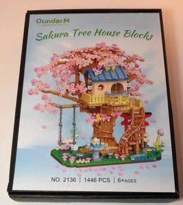 OundarM Sakura Tree House 3D Building Blocks 1446 Piece Puzzle No 2136 VGUC - Picture 1 of 5