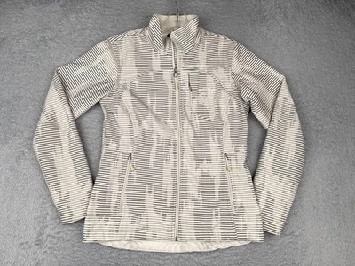 Chaqueta para mujer The North Face pequeña blanca negra cremallera completa polar softshell Foto 1 de 4