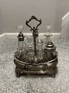 English Sterling Silver Castor Condiment Set. Victorian. London - Picture 1 of 20