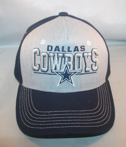 NFL Team Apparel Dallas Cowboys Youth Strapback Navy/Gray Embroidered Cap Hat - Picture 1 of 6