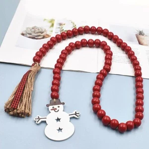 Christmas Wooden Bead, Christmas Decoration, Xmas Party Supplies Rustic Bead - Picture 1 of 7
