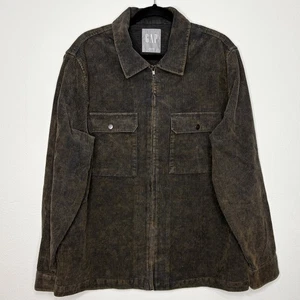 Giacca GAP taglia M marrone velluto a coste shacket zip autunno inverno fienile lavoro cappotto - Foto 1 di 12
