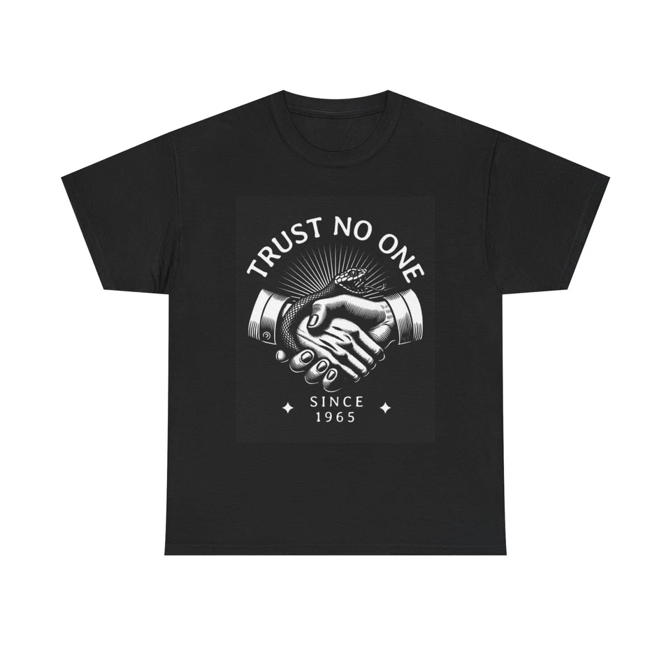 Trust No One Graphic T Shirt Vintage 90s Retro Unisex Heavy Cotton Tee - Image 1 of 1