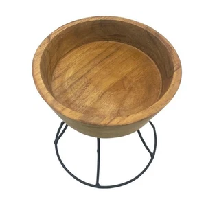 Elevated Teak Bowl 15 cm – Schale auf Metallständer, vielseitig einsetzbar - Bild 1 von 3