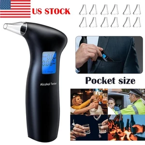 Alcoholímetro Policía Digital Analizador de Aliento Probador LCD Detector de Prueba - Imagen 1 de 9
