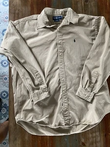 Ralph Lauren Blake Mens Button Down Dress Shirt Size XL Preppy Twill Linen - Picture 1 of 6