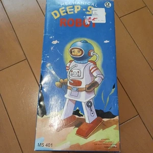 Vintage Tin Toy DEEP SEE Robot Diving Suit Tinplate No Wind-Up Spring with Box - Picture 1 of 2