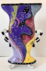 Modern & Colorful Hanukkah Menorah By Studio Designworks 12.5" Ht, 8" L, 2.5" W - Picture 1 of 11