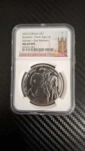 2022 G. Britain Britannia Woman Through The Ages MS 69 DPL Silver 2 Pounds - Picture 1 of 2