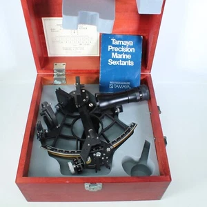 TAMAYA MICROMETER MARINE SEXTANT MODEL MS-833 W/ORIG. CASE & MANUAL. 1980, JAPAN - Picture 1 of 20
