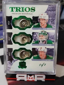 2017-18 UD THE CUP Minnesota Wild Trios Buttons 1/1 - Picture 1 of 2