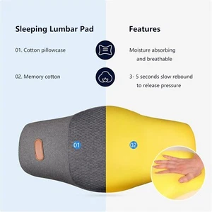 Lumbar Support Pillow for Bed,Ergonomic Memory Foam Lower Back Pillow for Sle... - Picture 1 of 7
