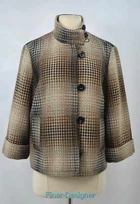 Blazer traje Axcess Liz Claiborne chaqueta a cuadros tweedy abrigo ligero de colección talla S M Foto 1 de 4