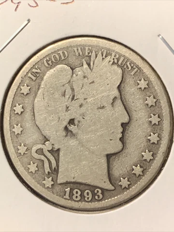 1893-S Barber Half Dollar - Key Date Silver 50C Cover