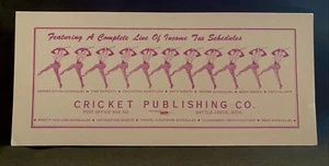 Bailarines de cabaret vintage Ink Blotter CRICKET PUBLISHING Co. Battle Creek Michigan - Imagen 1 de 8