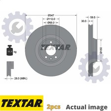 2X NEW BRAKE DISC FOR AUDI AUDI FAW A6 AVANT 4F5 C6 CANA CANC CCDA CCEA TEXTAR
