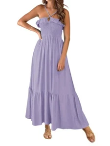 NEW Ruffled Strapless High Waist Summer Dress Size Small 4-6 FREE SHIPPING - Picture 1 of 14