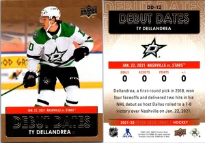21-22 UPPER DECK DEBUT DATES GOLD TY DELLANDREA DD-12