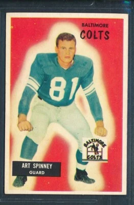 1955 Bowman Football Set-Break #107: ART SPINNEY Baltimore Colts ~ EX-MT to NM - Image 1 of 2