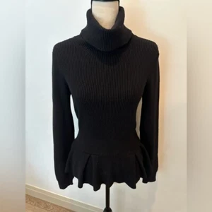 Sandro Ferrone Designer Turtleneck Black Flare Bottom Cotton SZ M - Bild 1 von 5