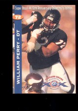 1995 Kemper WILLIAM PERRY Chicago Bears Super Bowl XX Anniversary Card