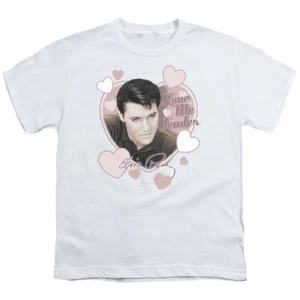 Elvis Presley Kids T-Shirt Love Me Tender White Tee - Picture 1 of 1