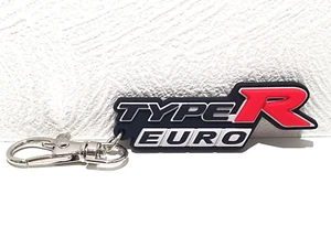 Officially Licensed HONDA CIVIC TYPE R EURO FN2 Logo Emblem Rubber Keychain Clip - Picture 1 of 2