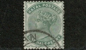 Natal 1880 QV ½d Dull Green Wmk CA SG 97 CDS Fine Used Good Colour - For Charity - Picture 1 of 2