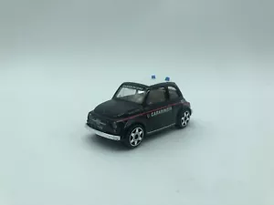 Model Car Fiat 500 Carabinieri 1965 Blue - Burago - Scale 1:43 "No Box" - Picture 1 of 4