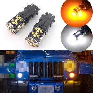 2 No Resistor Switchback LED Turn Signal Light Bulbs for Jeep Wrangler 1994-2017 - Picture 1 of 12